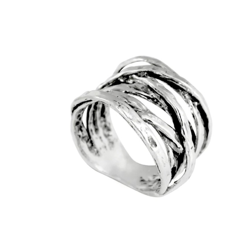 Noa Zuman Overlapping Branches Sterling Silver 925 Ring Sz. 7